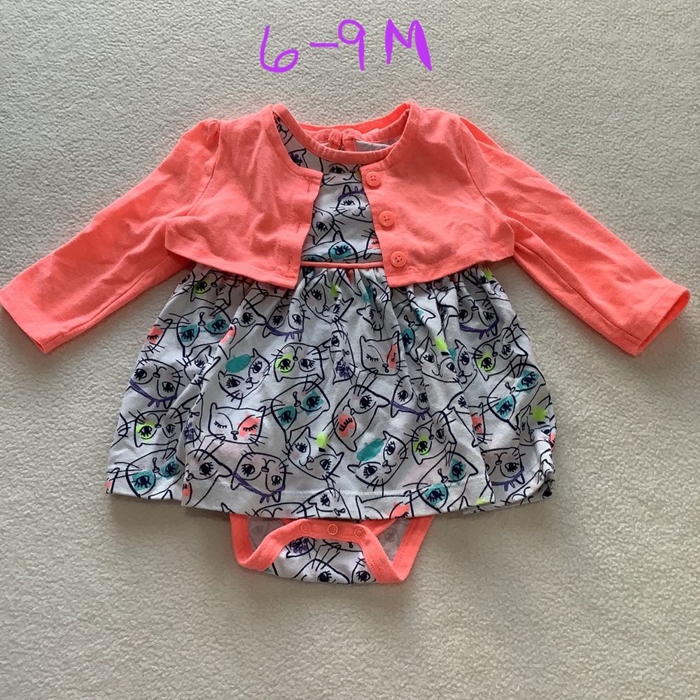 Girls sleeveless dress w/cardigan 
Cat & Jack 6-9m